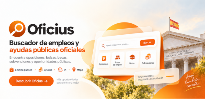 Oficius, buscador de empleos y ayudas públicas oficiales
